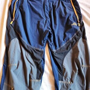 Berghaus Navy & Gray Outdoor Softshell Pants with Yellow Accents